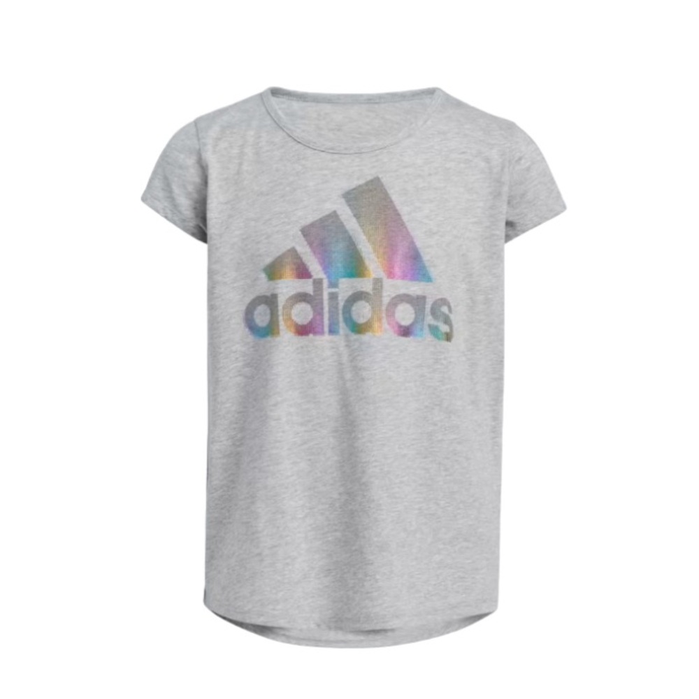 Girl’s Adidas Short Sleeve Heather Scoop Neck Tee
